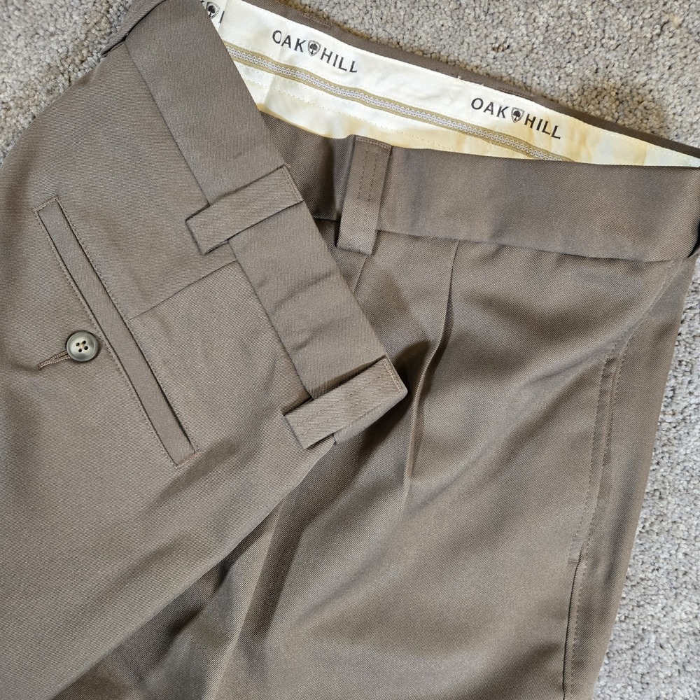 Oak Hill Pants Mens 46x28 Pleated Khaki Tech Pant